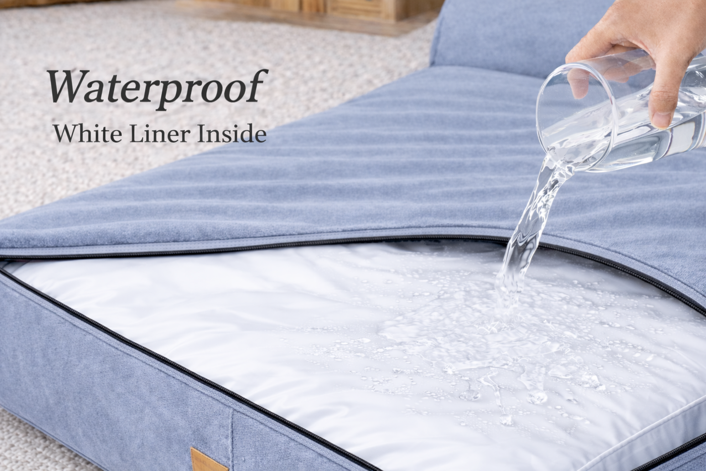 Orthopedic Memory Foam Bed With Pillow Grey - Extra Large