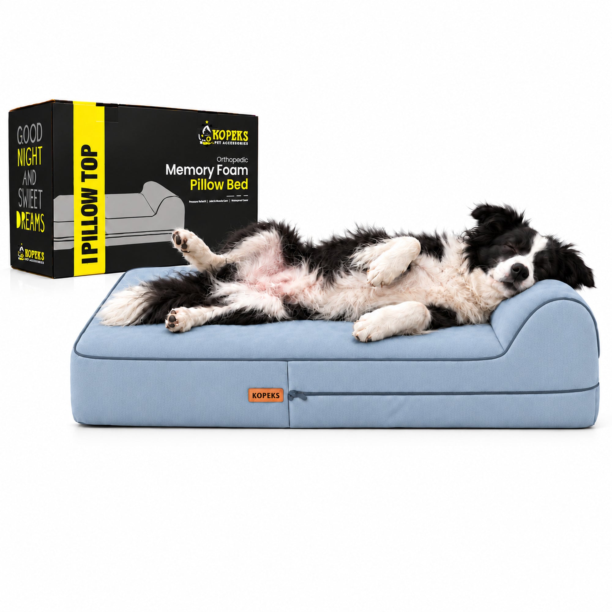 Orthopedic Memory Foam Dog Bed With Pillow