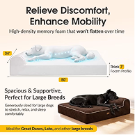 ELEVATE Orthopedic Memory Foam Headrest Dog Bed