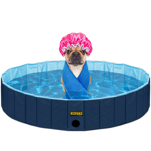 Pet Pool Outdoor Swimming Pool Bathing Tub Navy Size Large