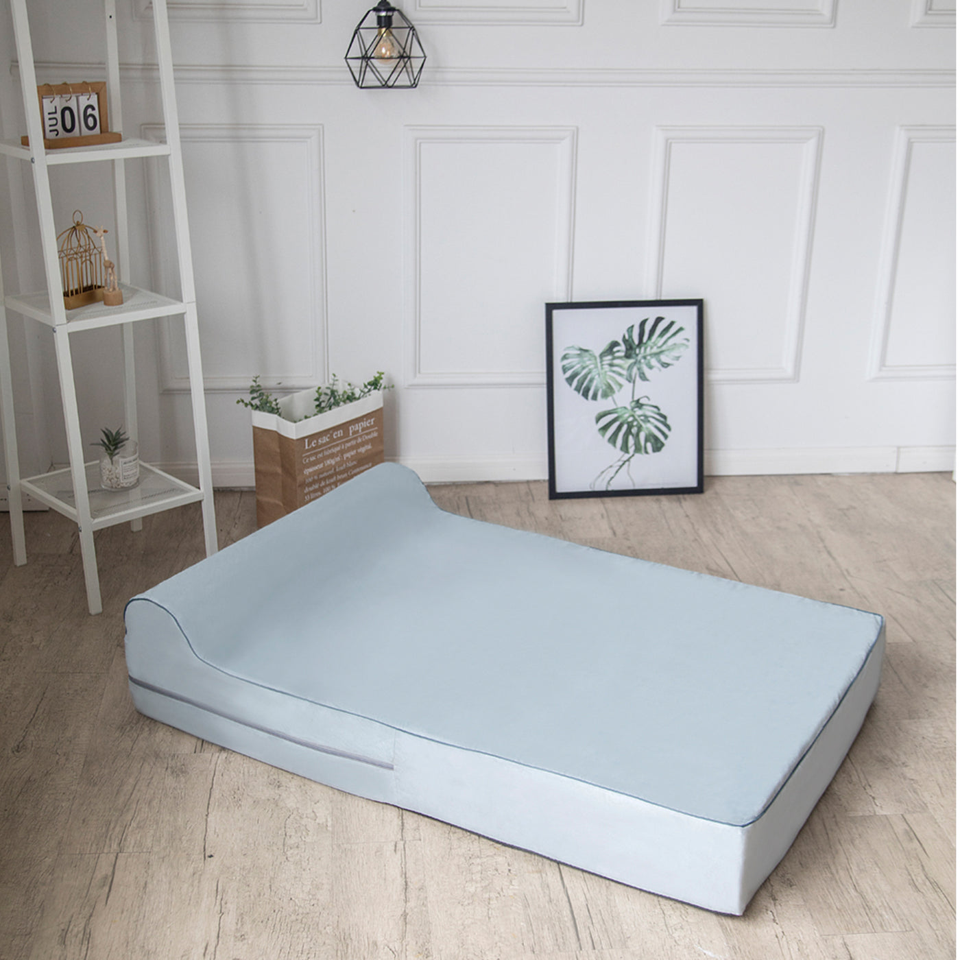 Orthopedic Memory Foam Bed With Pillow Grey - Extra Large