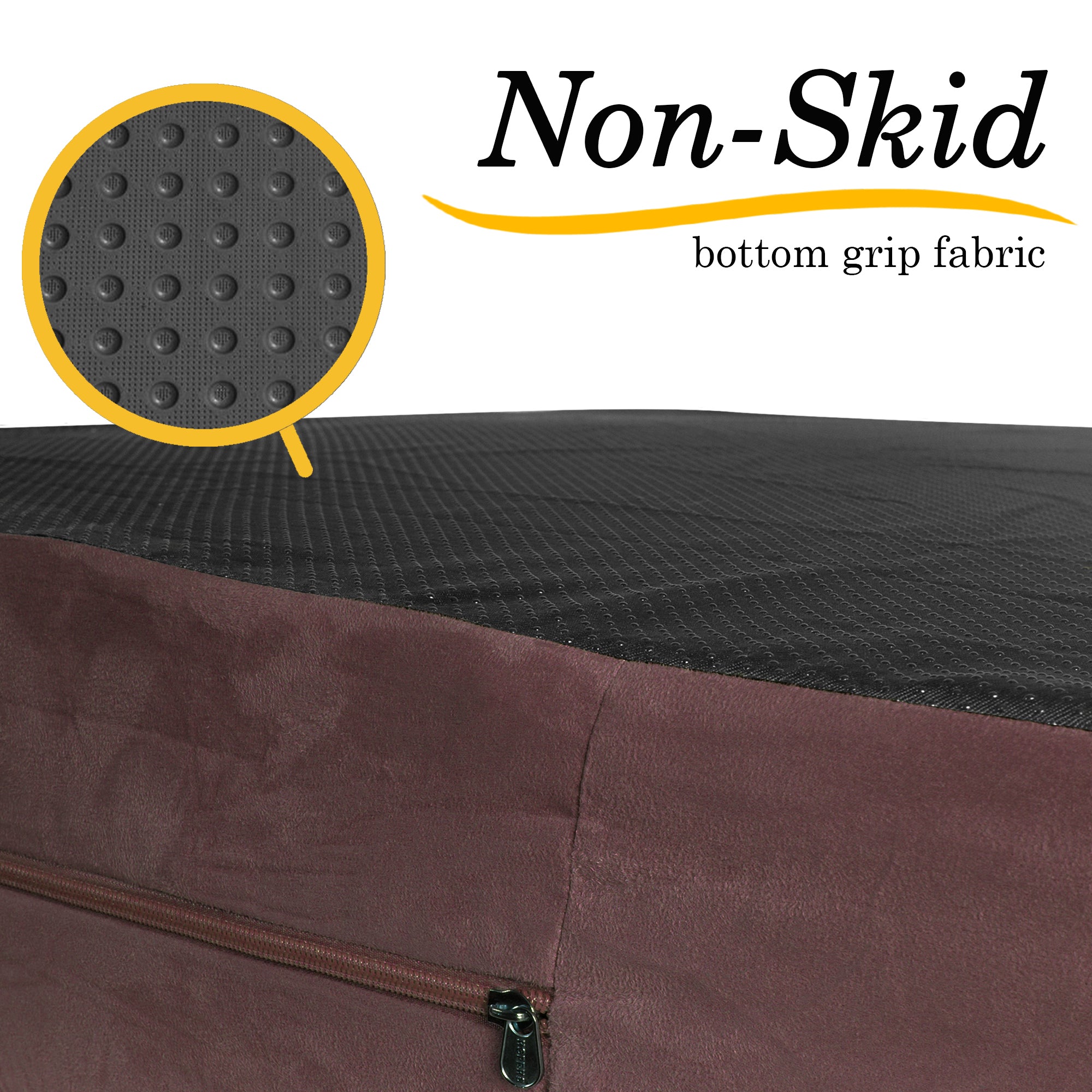 Orthopedic Memory Foam Bed With Pillow Brown - Extra Large