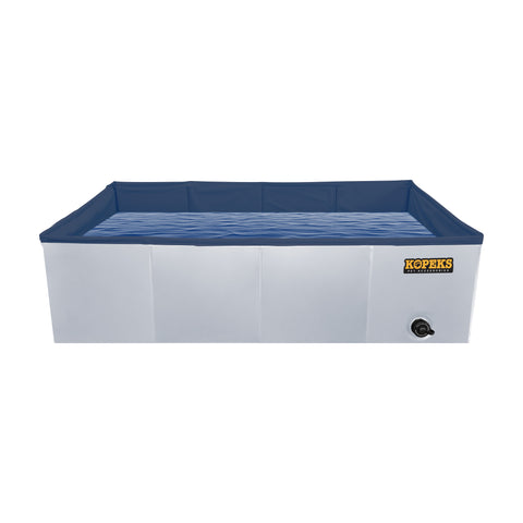 Outdoor Square Swimming Pool Bathing Tub - Portable Foldable - Large - Grey