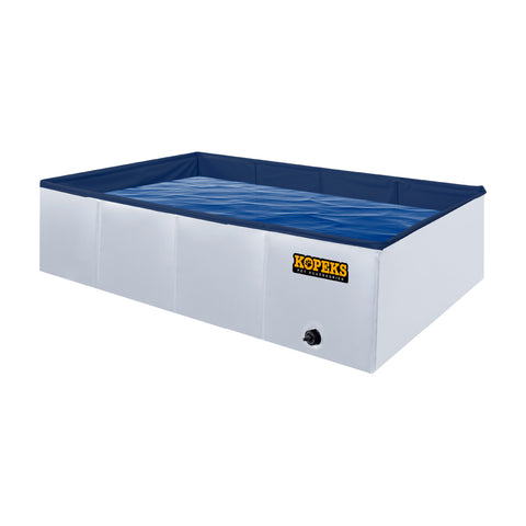 Outdoor Square Swimming Pool Bathing Tub - Portable Foldable - Large - Grey