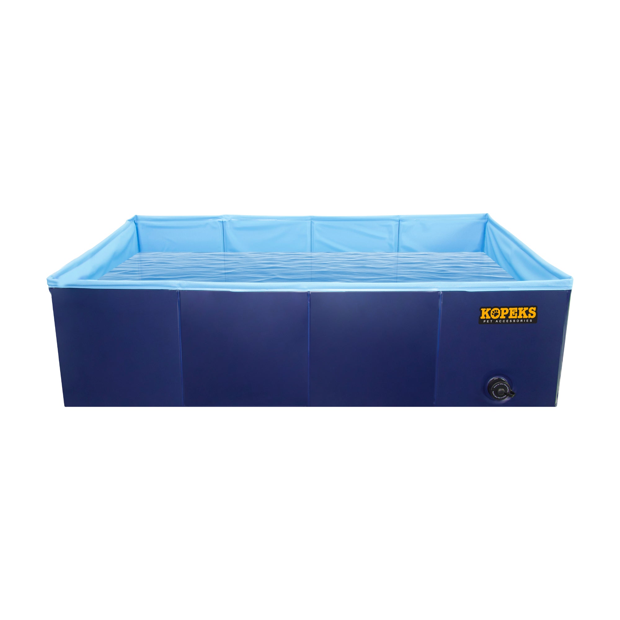 Outdoor Rectangular Swimming Pool Bathing Tub - Portable Foldable - Small - Blue