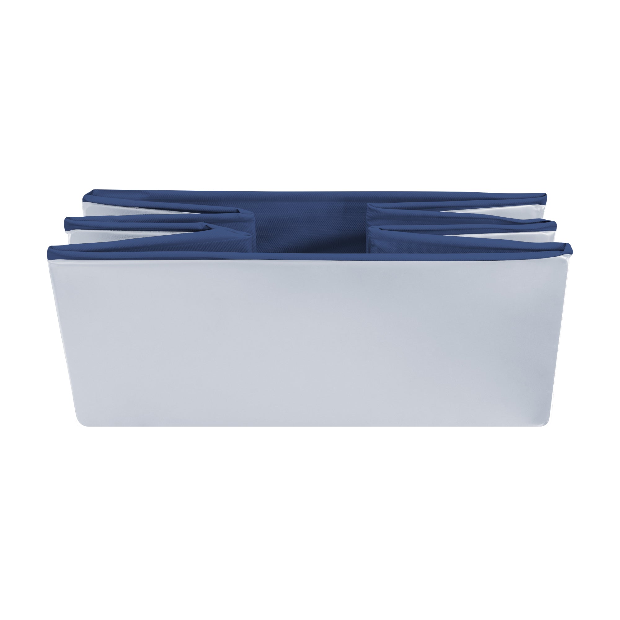 Outdoor Rectangular Swimming Pool Bathing Tub - Portable Foldable - Medium - Grey