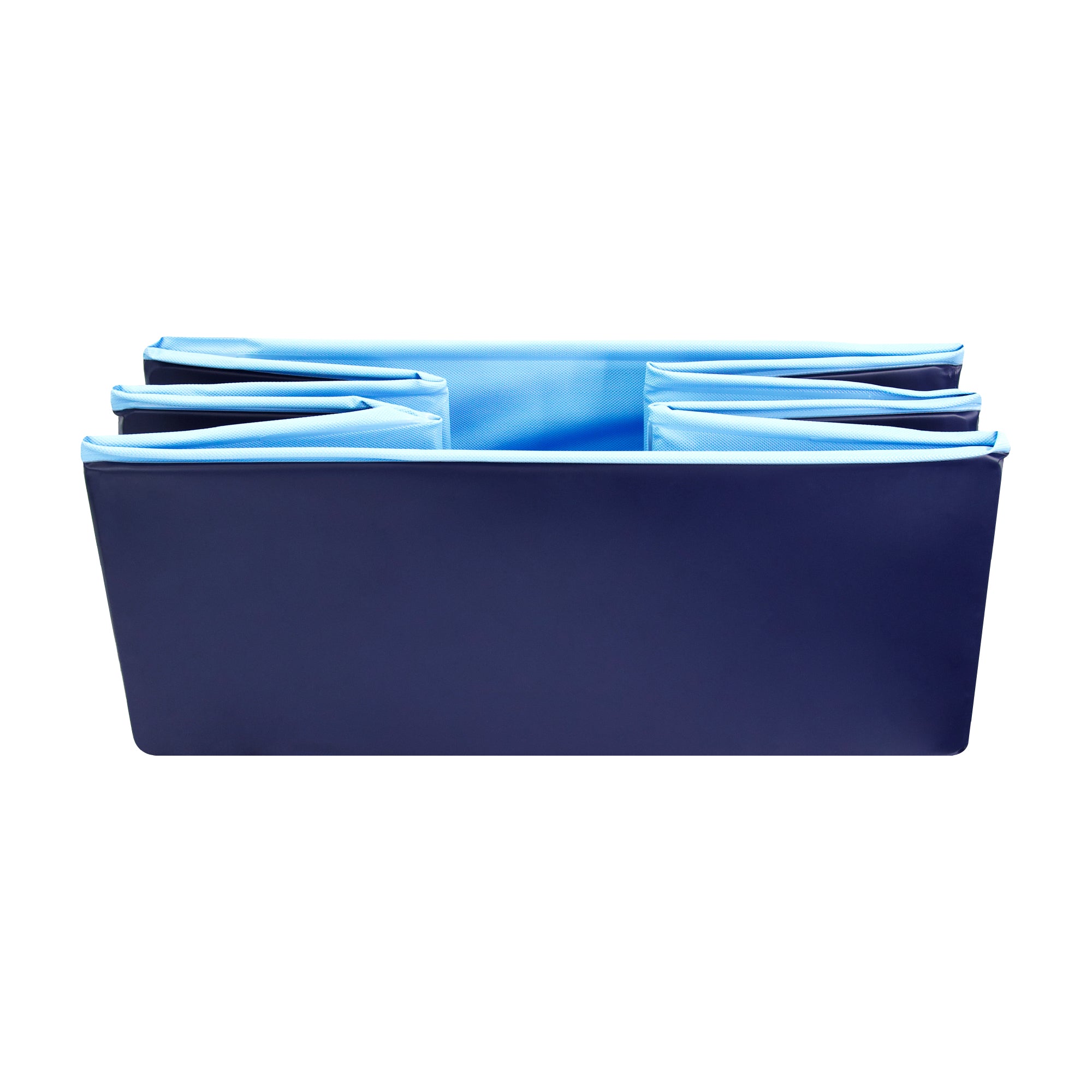 Outdoor Rectangular Swimming Pool Bathing Tub - Portable Foldable - Medium - Blue