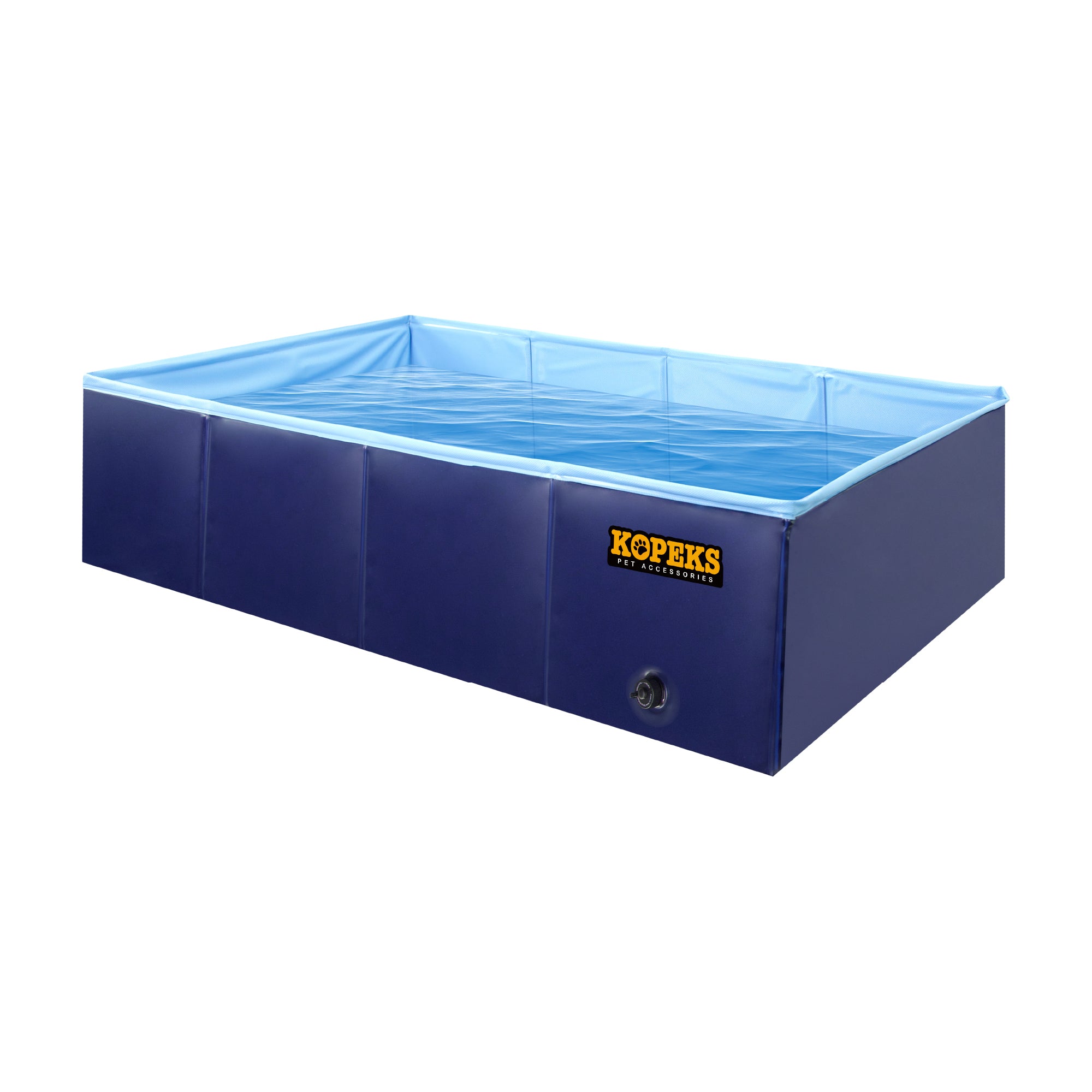 Outdoor Rectangular Swimming Pool Bathing Tub - Portable Foldable - Medium - Blue