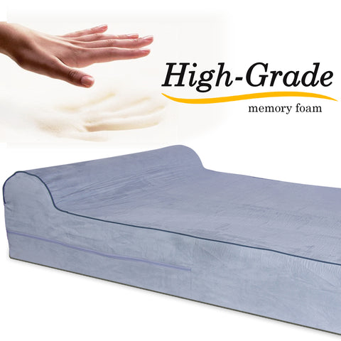 Orthopedic Waterproof Memory Foam Bed With Pillow Grey - Large